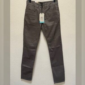 Prana Bridger "Everyday Essential" Dark Mud Colored Denim Jeans Mens Size 28X34